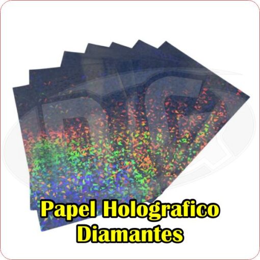 Papel Holografico Autoadhesivo Fantasía Diamantes x hoja