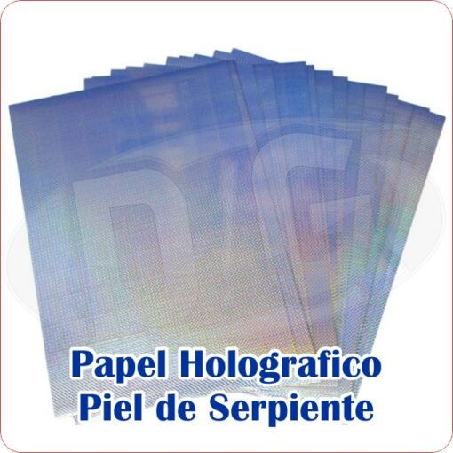 Papel Holografico Autoadhesivo Fantasía Piel Serpiente x hoja