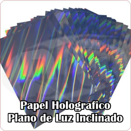 Papel Holografico Autoadhesivo Fantasía Plano De Luz Inclinado x hoja