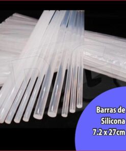 BARRA SILICONA 7,2mm x 27cm. Cristal (92pc aprox)
