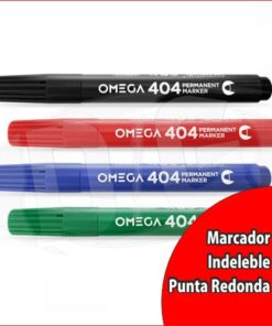 Marcador Indeleble OMEGA 404 Punta Redonda