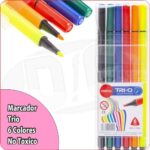 MARCADOR ESCOLAR TRIO-O x 6 COLORES