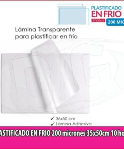PLASTIFICADO EN FRIO 200 micrones 35x50cm 10 hojas
