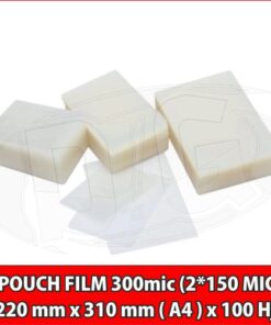 POUCH FILM  150 mic. 220 mm x 310 mm ( A4 ) x 100 Hojas