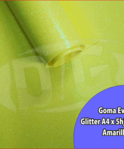 EVA GLITTER A4 1.7mm.x 5hjs IRIDISC AMARILLO