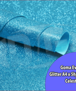 EVA GLITTER A4 1.7mm.x 5hjs CELESTE