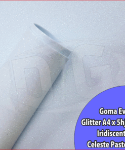 EVA GLITTER A4 1.7mm.x 5hjs IRIDISC CELESTE PASTEL