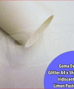 EVA GLITTER A4 1.7mm.x 5hjs IRIDISC LIMON PASTEL