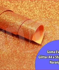 EVA GLITTER A4 1.7mm.x 5hjs IRIDISC NARANJA