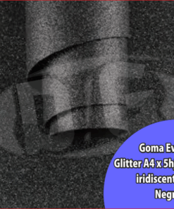 EVA GLITTER A4 1.7mm.x 5hjs IRIDISC NEGRO