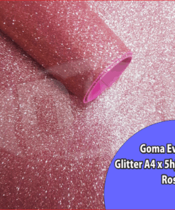 EVA GLITTER A4 1.7mm.x 5hjs ROSA