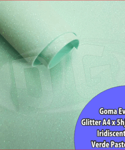 EVA GLITTER A4 1.7mm.x 5hjs IRIDISC VERDE PASTEL