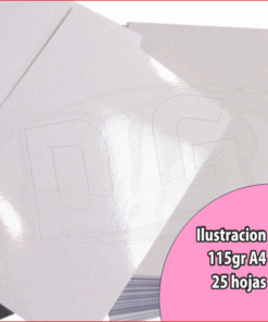 PAPEL ILUSTRACION (glossy) 115grs. A4 x 25hs.