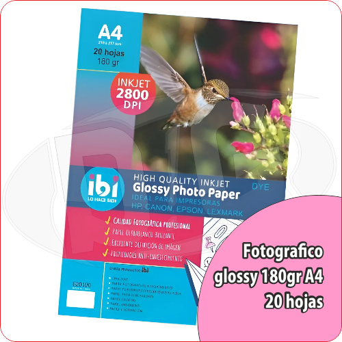 180gr A4x20h - Papel Fotografico