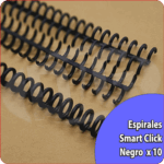 Espirales Smart Click Negro x10 unidades