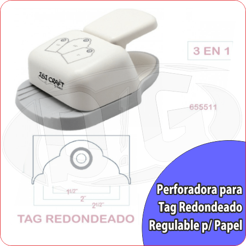 Perforadora para Tag Regulable Redondeado