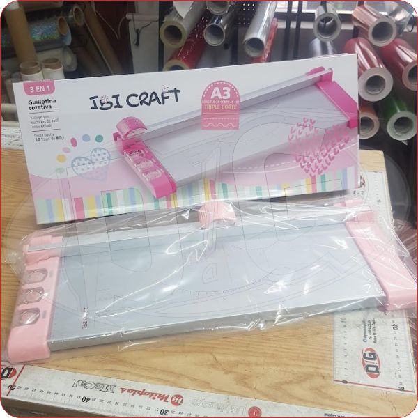 Guillotina Rotativa A3 460mm PLAST/MET 3 en 1 Rosa
