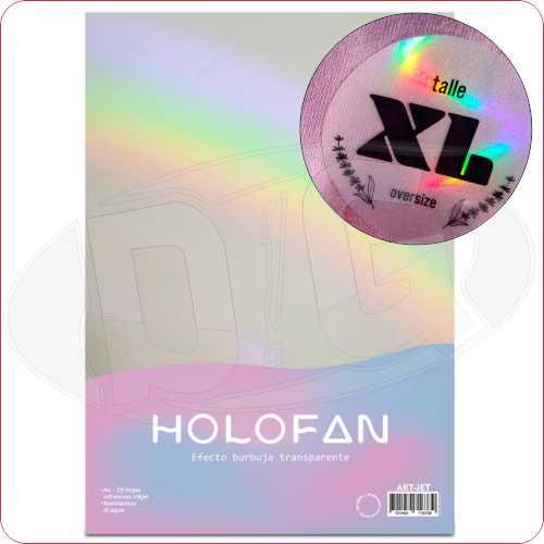art - A4x20h Papel Holofan Efecto burbuja transparente
