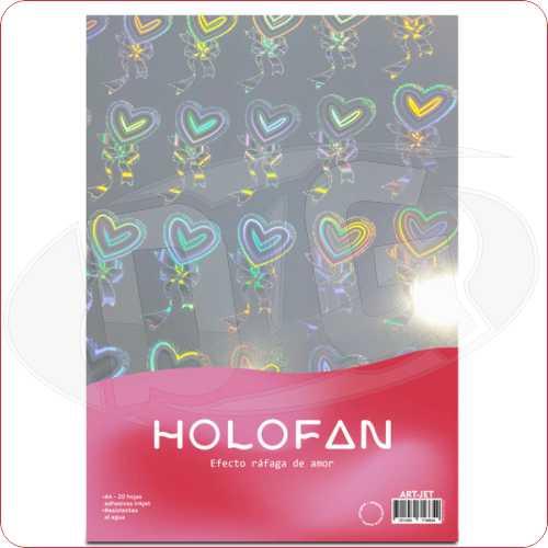 art - A4x20h Papel Holofan Efecto rafaga de amor