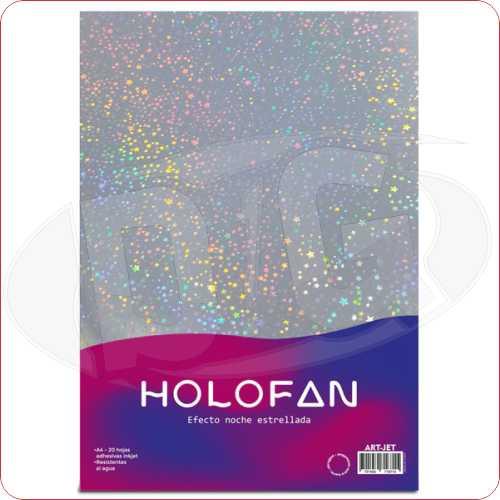 art - A4x20h Papel Holofan Efecto Noche Estrellada