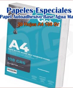 108gr A4x20h papel adhesivo MATE fotografico