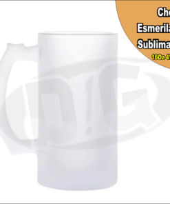Chopp Sublimable De Vidrio Con Asa Frosted De 16Oz