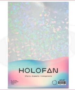 art - A4x20h Papel Holofan Efecto DIAMANTE TRANSPARENTE